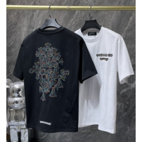 Chrome Hearts Rainbow Outline Cross Tee